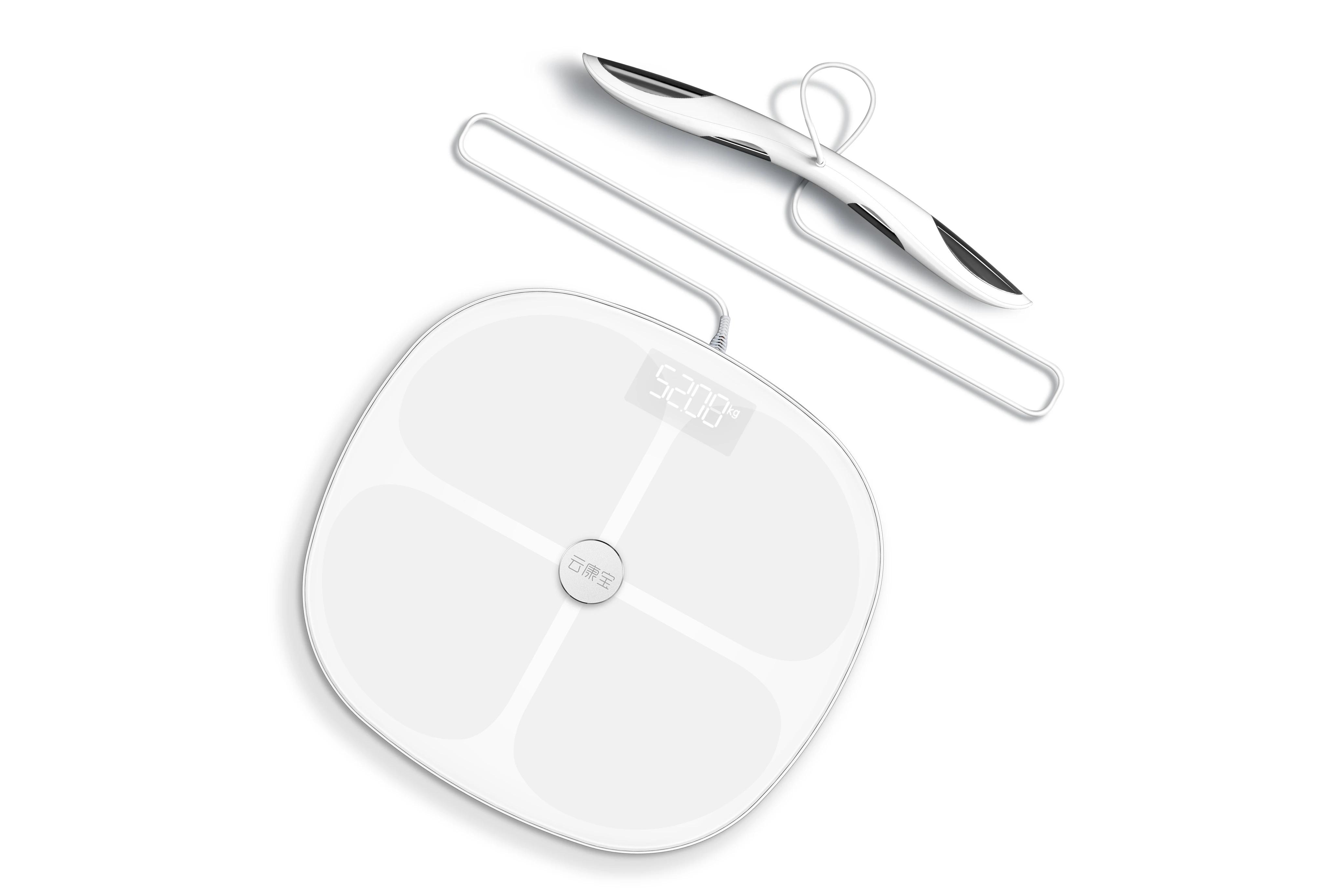 Eight-Electrodes Smart Body Fat Scale Tempered Glass Weighing Scale Measures Body Composition Weight Electric App