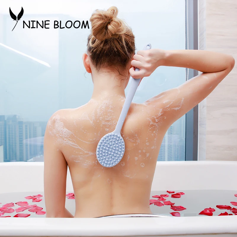  Silicone Backing Scrubber for Shower Body Men and