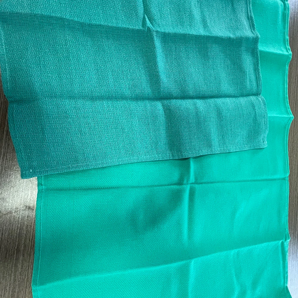 Medical Disposable O.r Cloth Towel High Quality Green Blue Face Towel 100% Cotton Plain Hospital Square Adult,Adults Greetmed