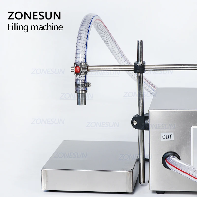 ZONESUN Semi Automatic Cosmetics Cooking Oil Shampoo Bottle Perfume Jar Juice Filler Liquid Filling And Weighing Machines
