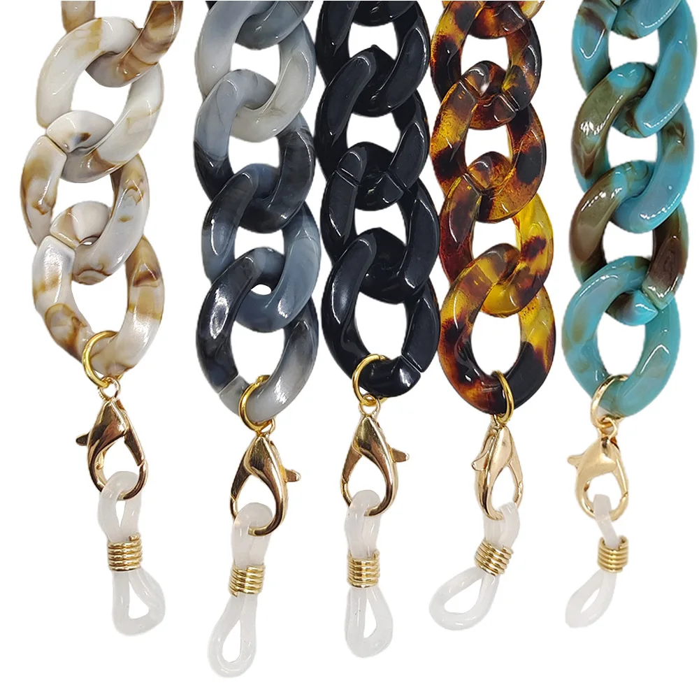 LEK 2022 luxury sunglasses accessories chain acrylic trendy eye glass chains for women