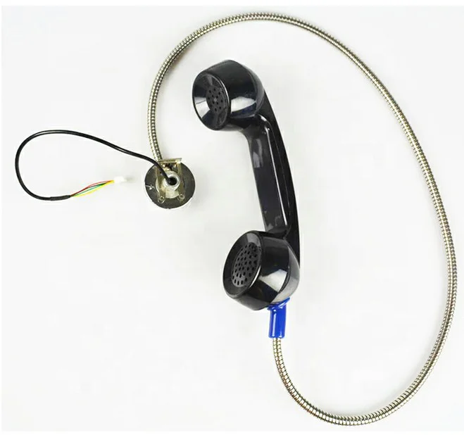 Vandal Resistant Rugged Intercom Handsets Industrial Payphone Public Telephone Handset for metro hospital street
