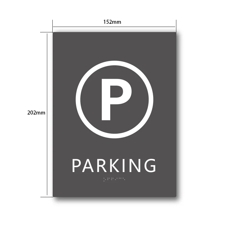 CustomTraffic&Parking ADA Signage Durable Parking Braille Sign for Outdoor Yard