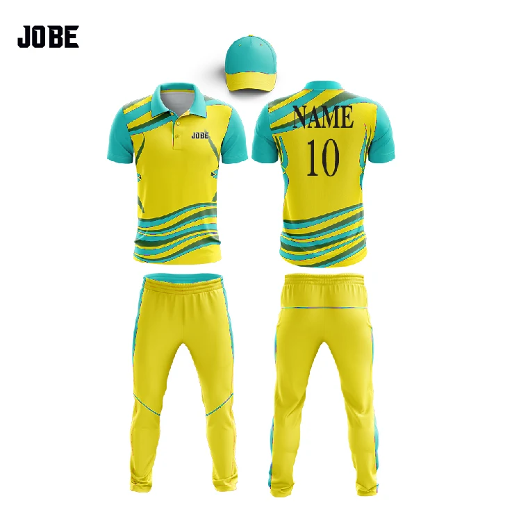 full hand polyester sublimation colorful design team cricket jersey sports jersey custom