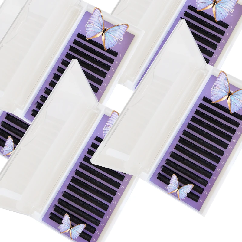 Wholesale individual eyelash extensions multiple length eyelash extension eyelash extension mix cc curl tray