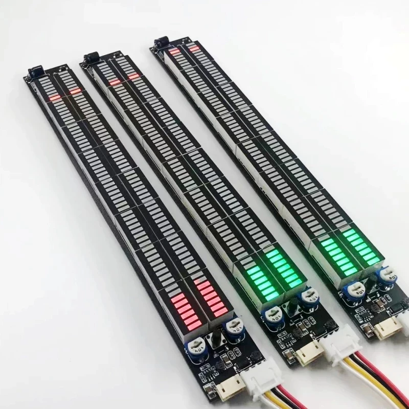 DC 6-30V Stereo Music Spectrum LED light Audio Level Indicator 12V 24V Amplifier VU Meter for Car player Light Atmosphere Lamps