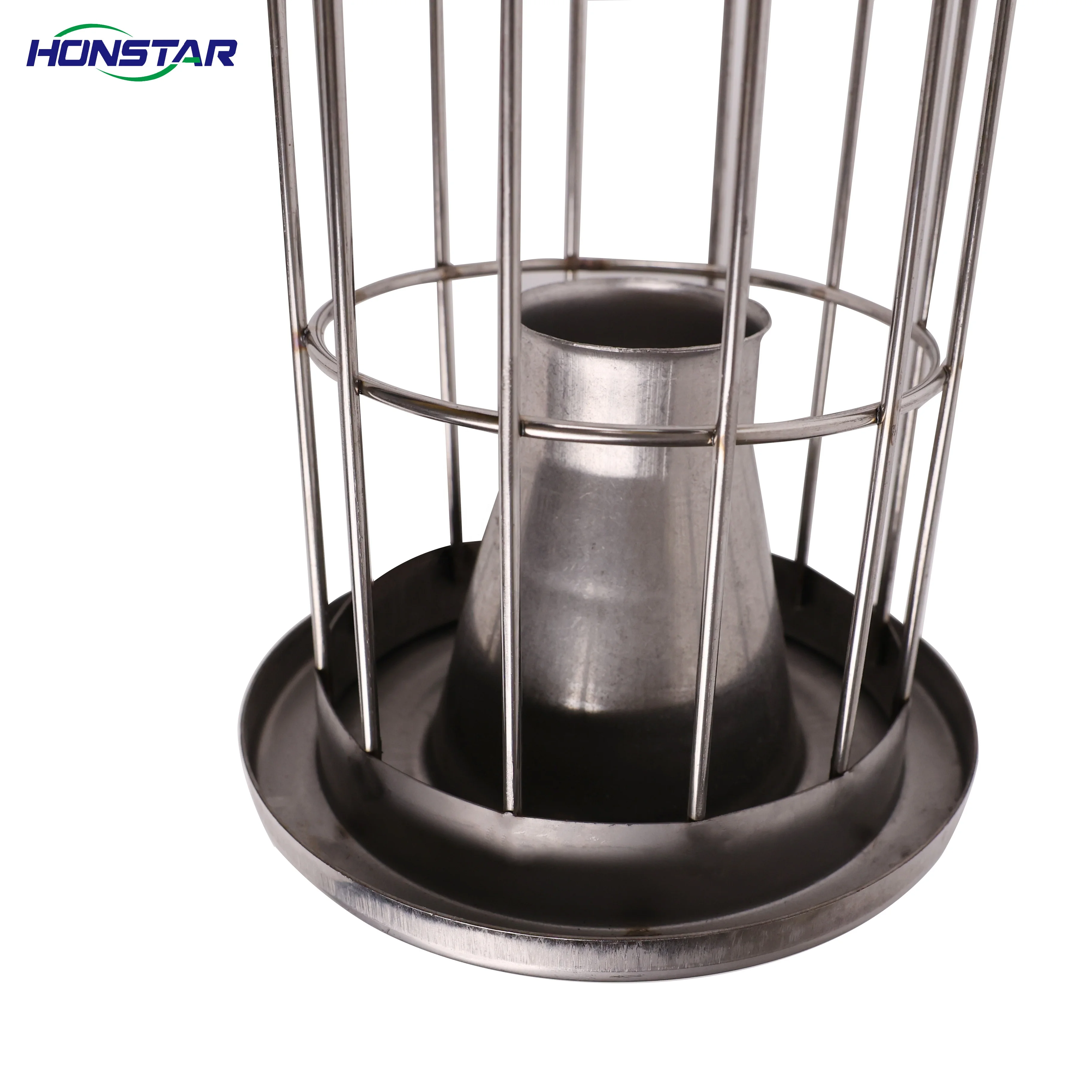 Dust Collector Industrial Stainless Filter Bag Cage With Venturi Tube