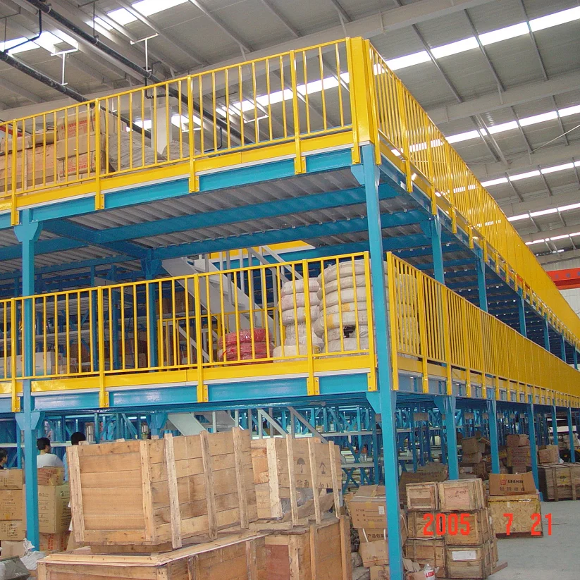 Custom Supported Industrial Adjustable Heavy Duty Steel Mezzanine Shelving Floor Racking system