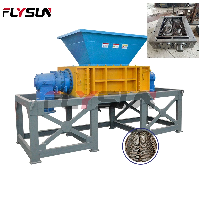 Large Capacity Burnable Garbage Crusher Machine Scrap Wood Shredder Machine Waste Plastic Shredding Recycling Equipment
