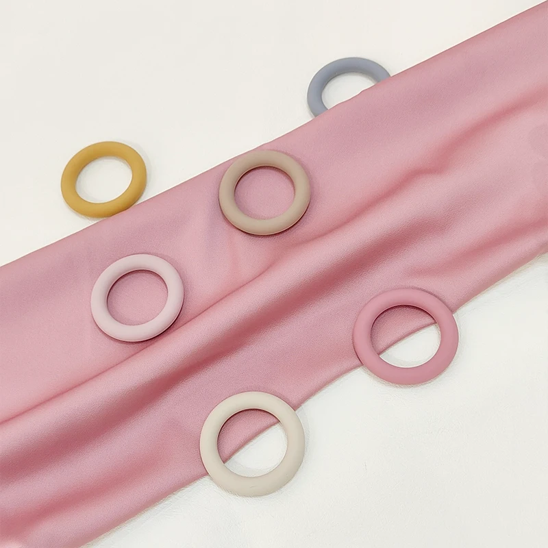 Teether Baby Rattle Teething Toy Bunny Ear Silicone Ring Teether With Fabric To Chew Handmade Teether Toys For Baby