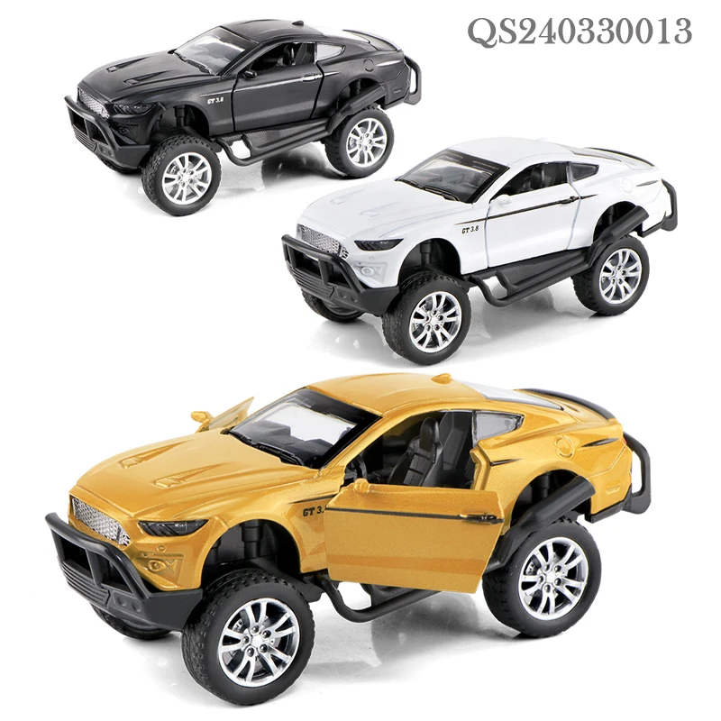 QS Factory Collection Simulation Alloy 1:32 Scale Kids Pull Back Opening Door Toy Car 3 Colors Metal Diecast Model Vehicle Toys