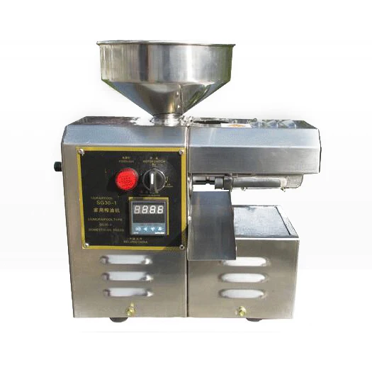 Domestic small commercial automatic electric hot and cold stainless steel oil press sesame oil machine price