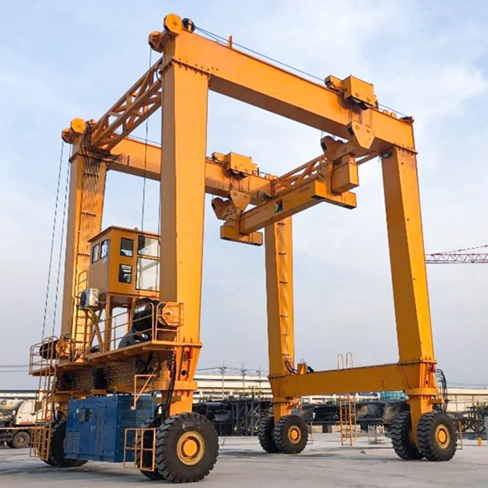RTG Rubber Tyred 25 Ton Harbour Handling Mobile Container Gantry Crane