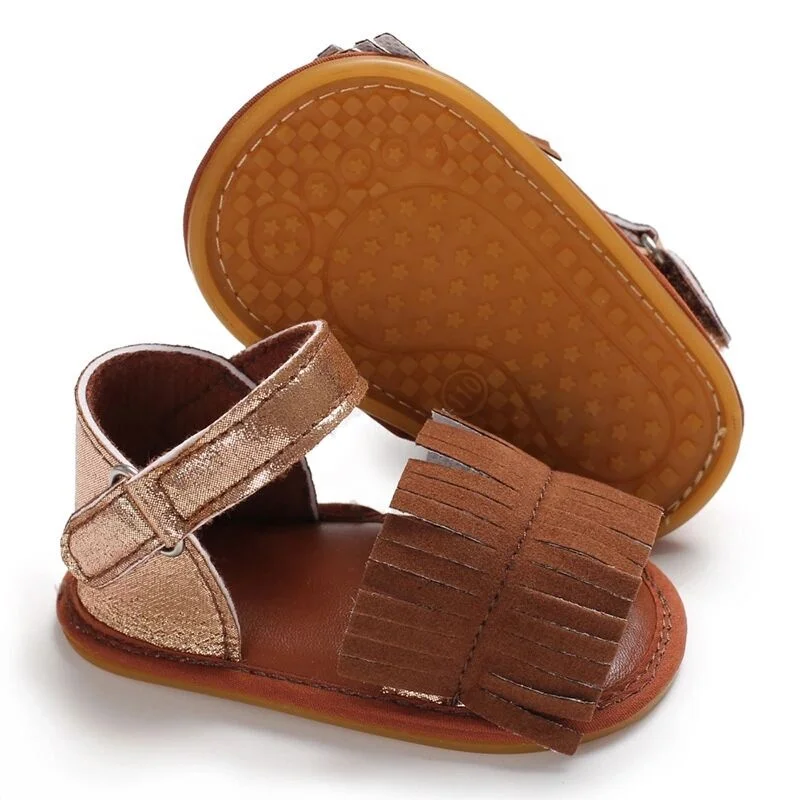 Wholesale Fashionable Toddler Summer Baby Children Flat Fringe Sandals For Girls