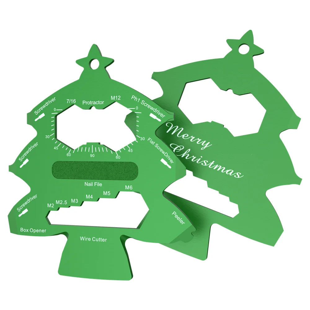 New Arrival Design Patent Christmas Tree Shape Stainless Steel Multi Function Tool Bottle opener