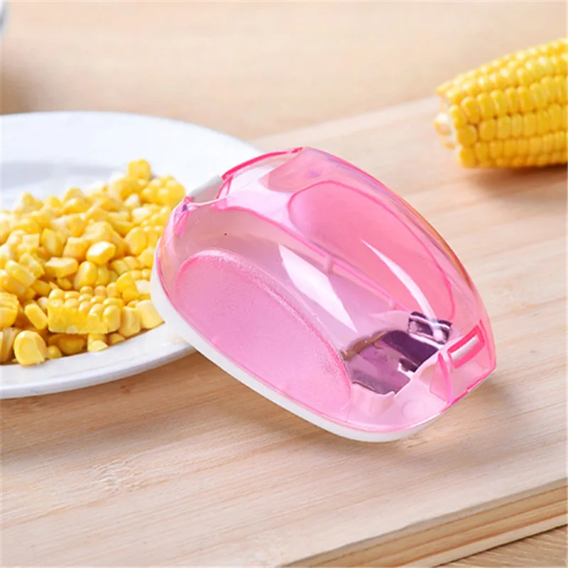 Kitchen mini manual corn peeler easy to clear plastic corn stripper machine new style kitchen handheld corn separator tool