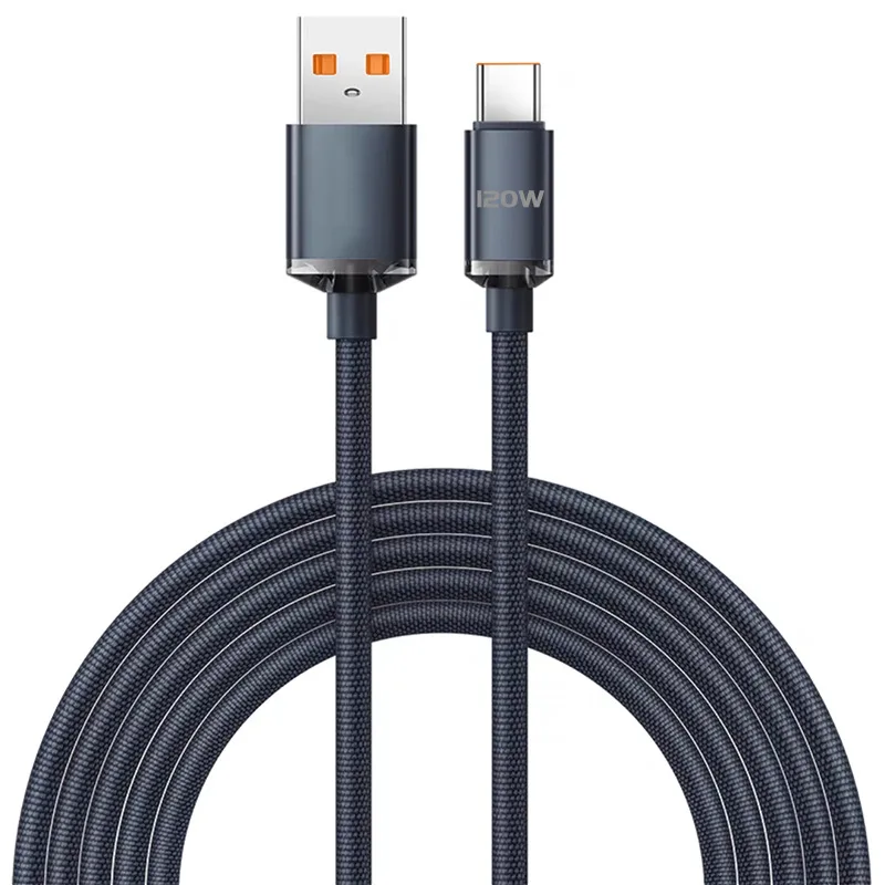6a USB C Cable 120W Type C Cable Fast Charging Wire for Huawei Data Cord USB Cable Charger