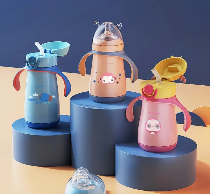 2023 New baby 260ml/330ml four in one baby supplies thermos baby health and safety thermos
