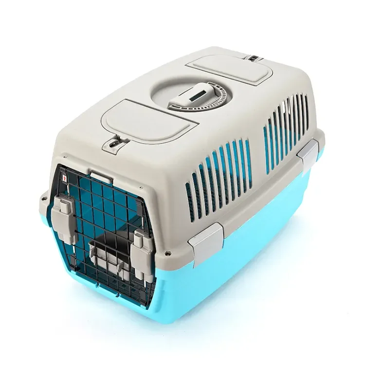 Cat Pet Dog Flight Carrier Case Eco Friendly Plastic Carrier Pet Dog Transport Box  Shipping Time 3 Days cat flight carrier