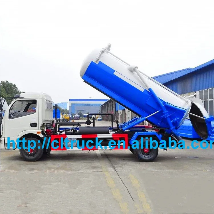 4x2 Dongfeng 5cbm 6cbm 7cbm RHD LHD sewage suction truck for sale
