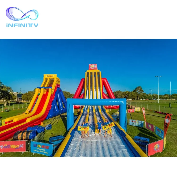 Outdoor large inflatable water slides industrial water slide inflat tunnel water slide for sale