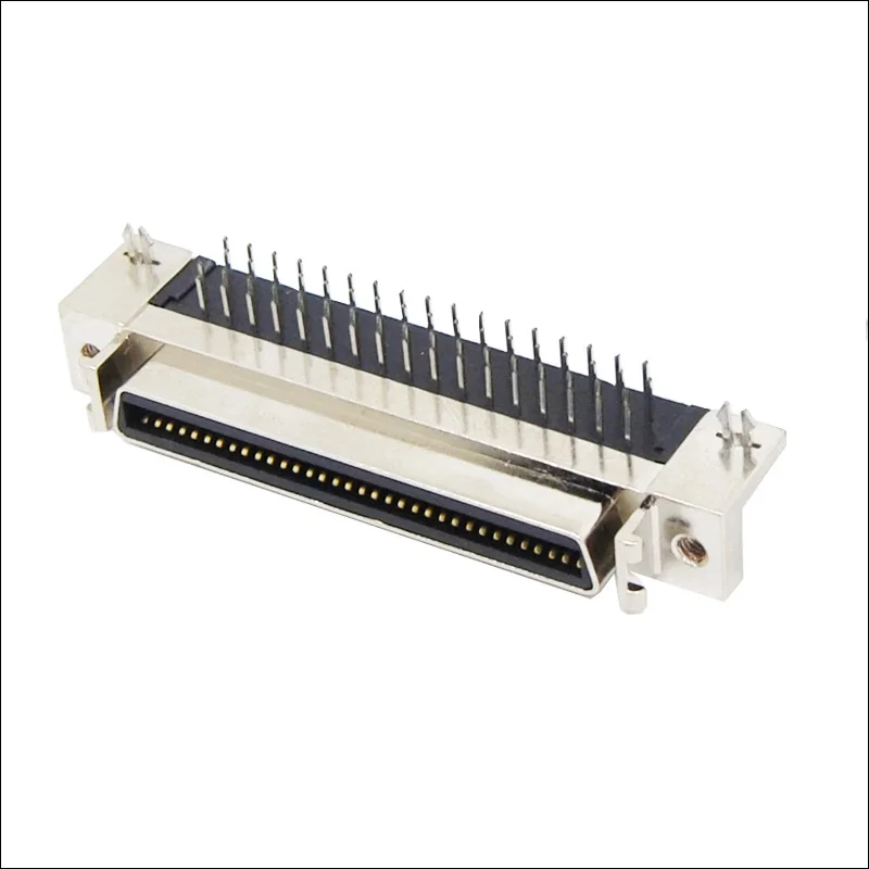 MDR SCSI 68Pin Female Connector 68 Pin Female Connector Right Angle DIP Type scsi 68pin connector for Electronic PCBA