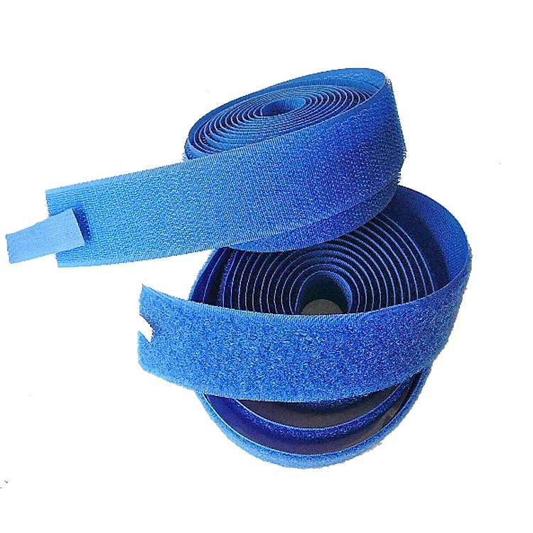 Custom Size Print logo Nylon Sustainable Self Adhesive Wraps Tape Adjustable Hook and Loop Fasteners Cable Tie Strap With Buckle