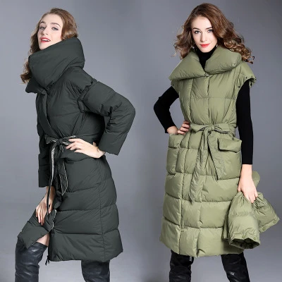 Ladies Female Detachable Comfy Puff Fashionable Down Jacket