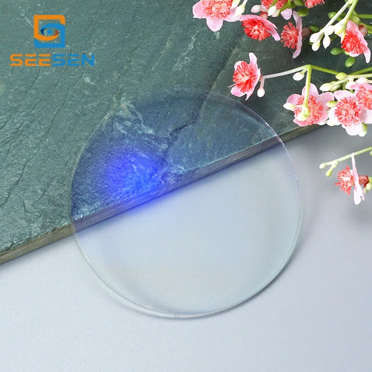 Cr39 1.56/ 1.61/ 1.67/ 1.74 and 1.59 PC anti blue light with AR coating glasses lenses for blue cut lenses