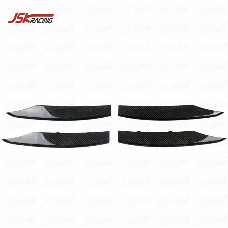 GT STYLE CARBON FIBER REAR BUMPER CANARDS FOR AUDI R8 V8 V10 2008-2015