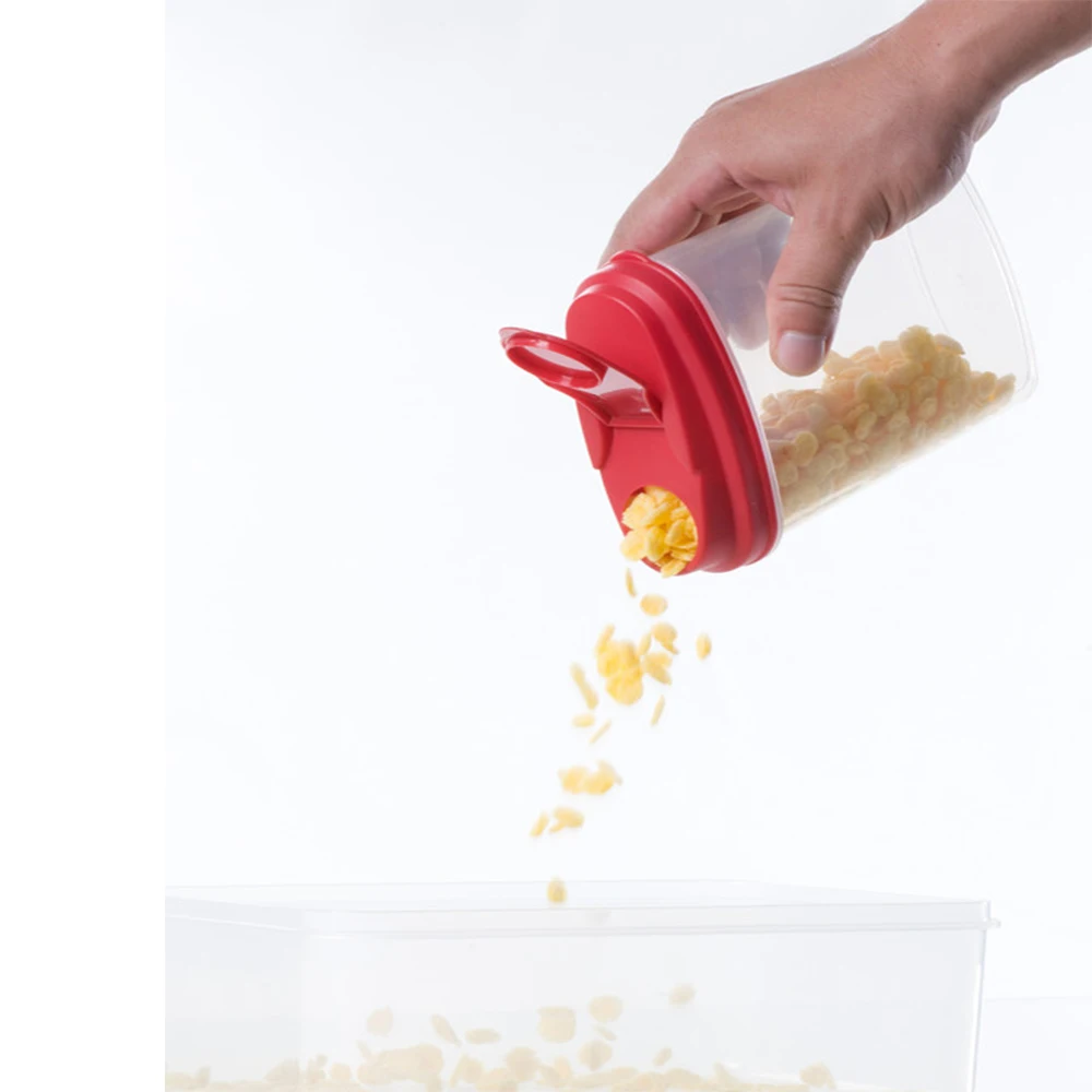 Kitchenwares plastic cereal box beans container plastic cereal container dispenser set of 5