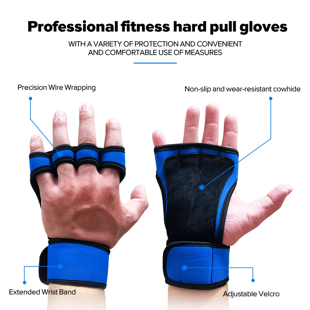 Fitness Workout Neoprene Padded Weight Lifting Gloves With Wrist Support for Gym,Sports,Weightlifting,Cross Training Hand Grip