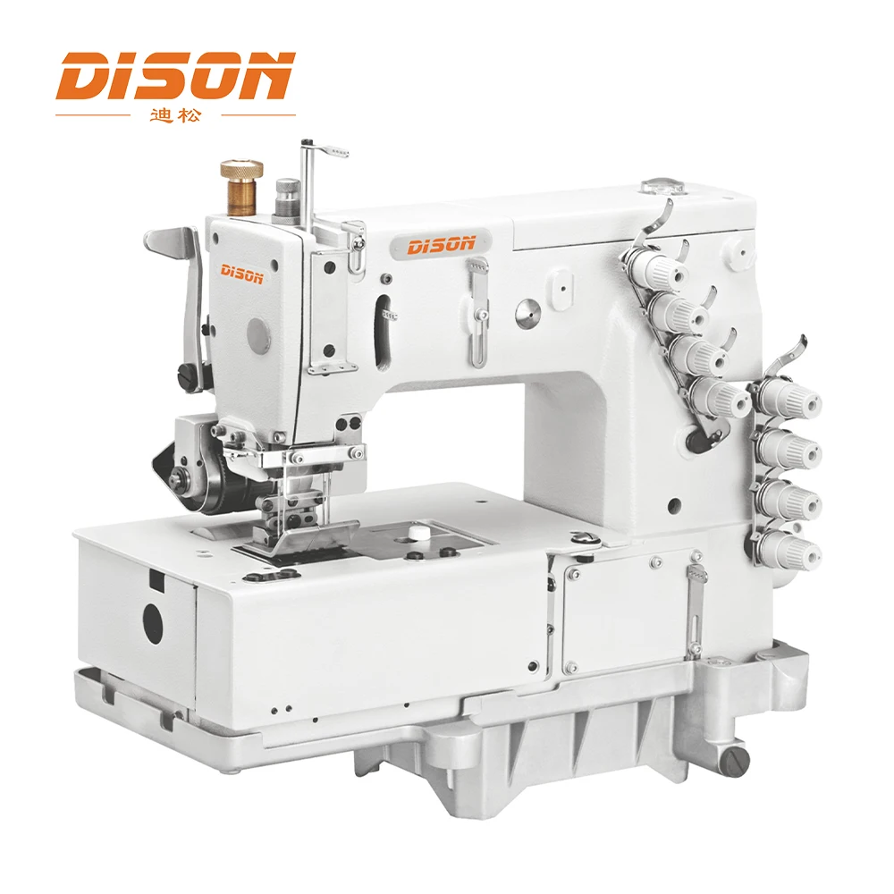 DS-1508P 1-4 needle flat-bed double chain stitch machine with horizontal looper movement mechanism
