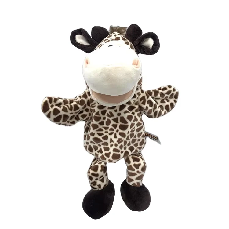 Custom Finger Hand Puppets Christmas Animal Soft Plush Educational Finger Stuffed Puppets Toys