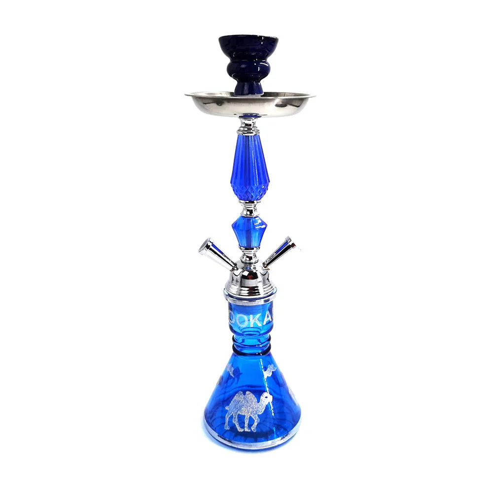 Hot selling Small Size high quality portable blue crystal shisha glass cheap price gravity shisha hookah