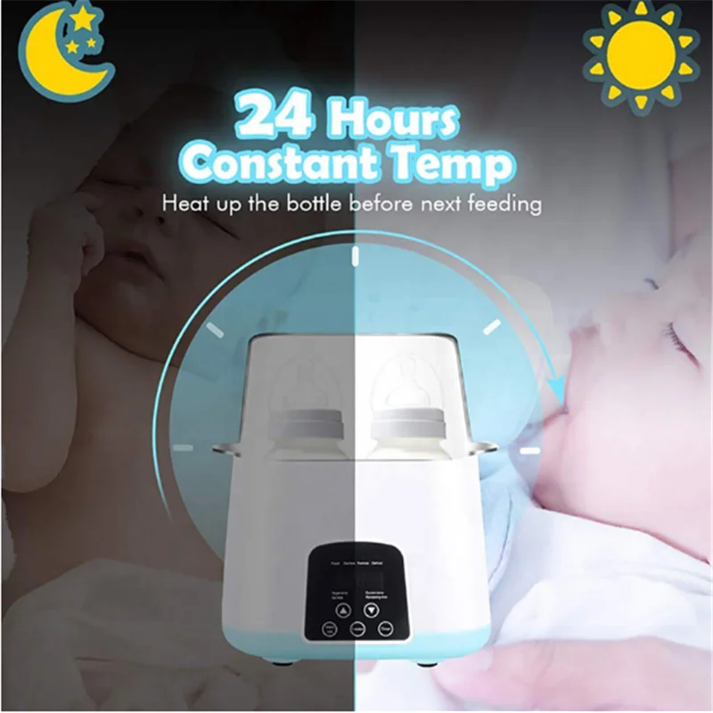 Electric digital infant feeding bottle sterilizer thermostatic function baby milk bottle washer breast milk warmer heater