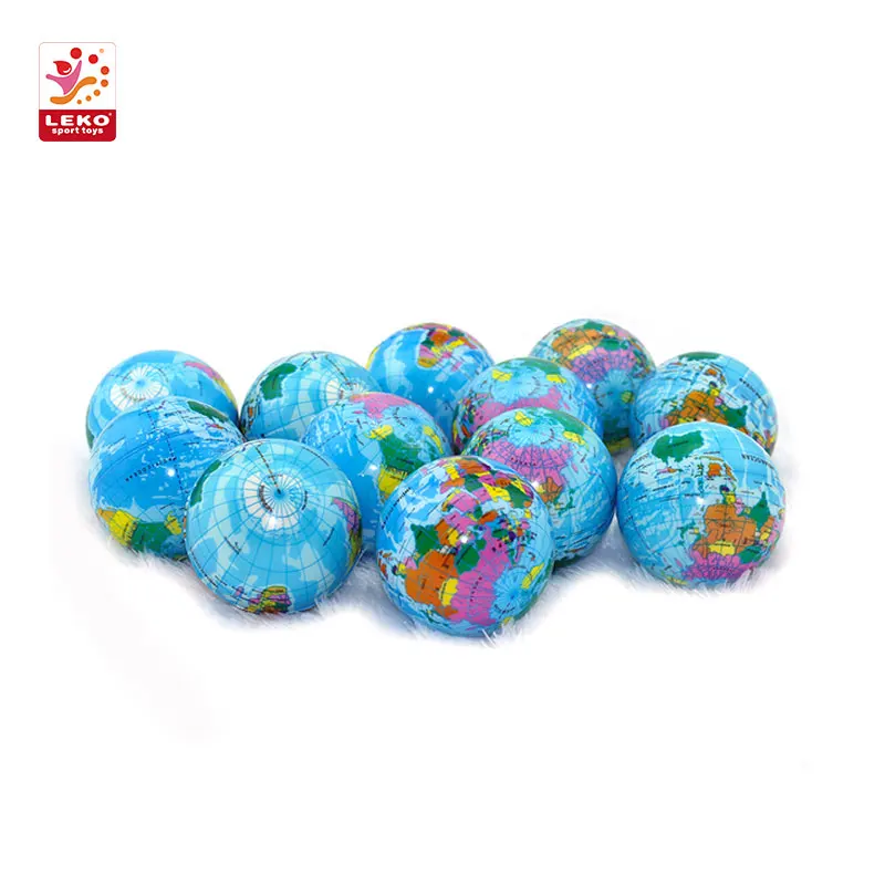 World Map Squeeze Globe Foam Stress Balls Relief Bouncy Ball