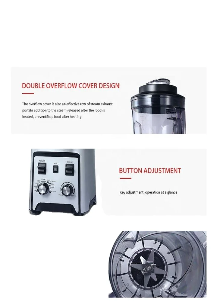 8 blades 4 liters industrial heavy duty 48000 rpm Gemat smoothie chinese commercial blender 3000w