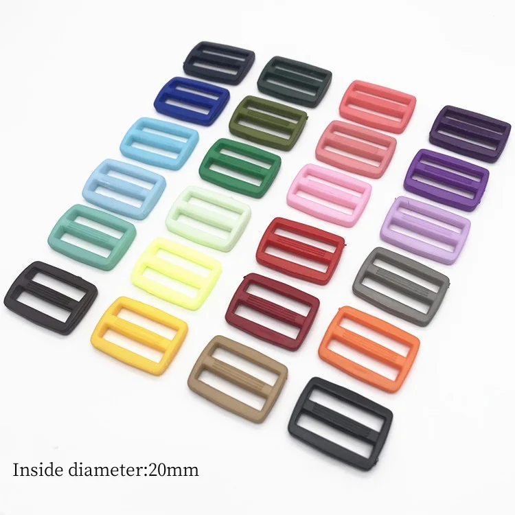 Rewin 25mm Plastic Tri-glide Buckle1 Inch Side Release Plastic Buckle Accessories For Backpack Cat Dog Collar Strap Webbing Bags