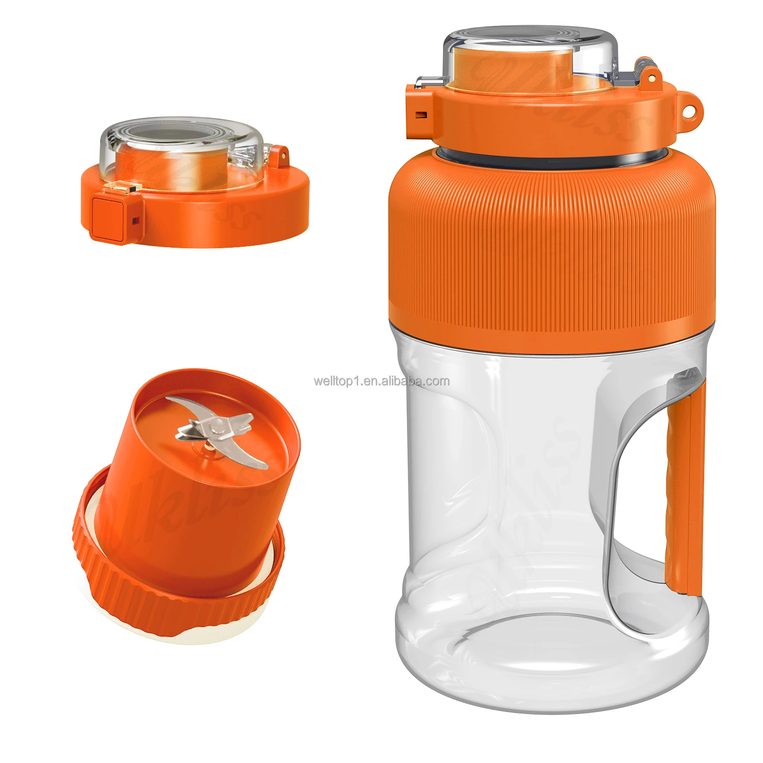 Portable Fresh Juicer Sport Bottle Blender 1000ML 8 Blades Electric Portable Blender