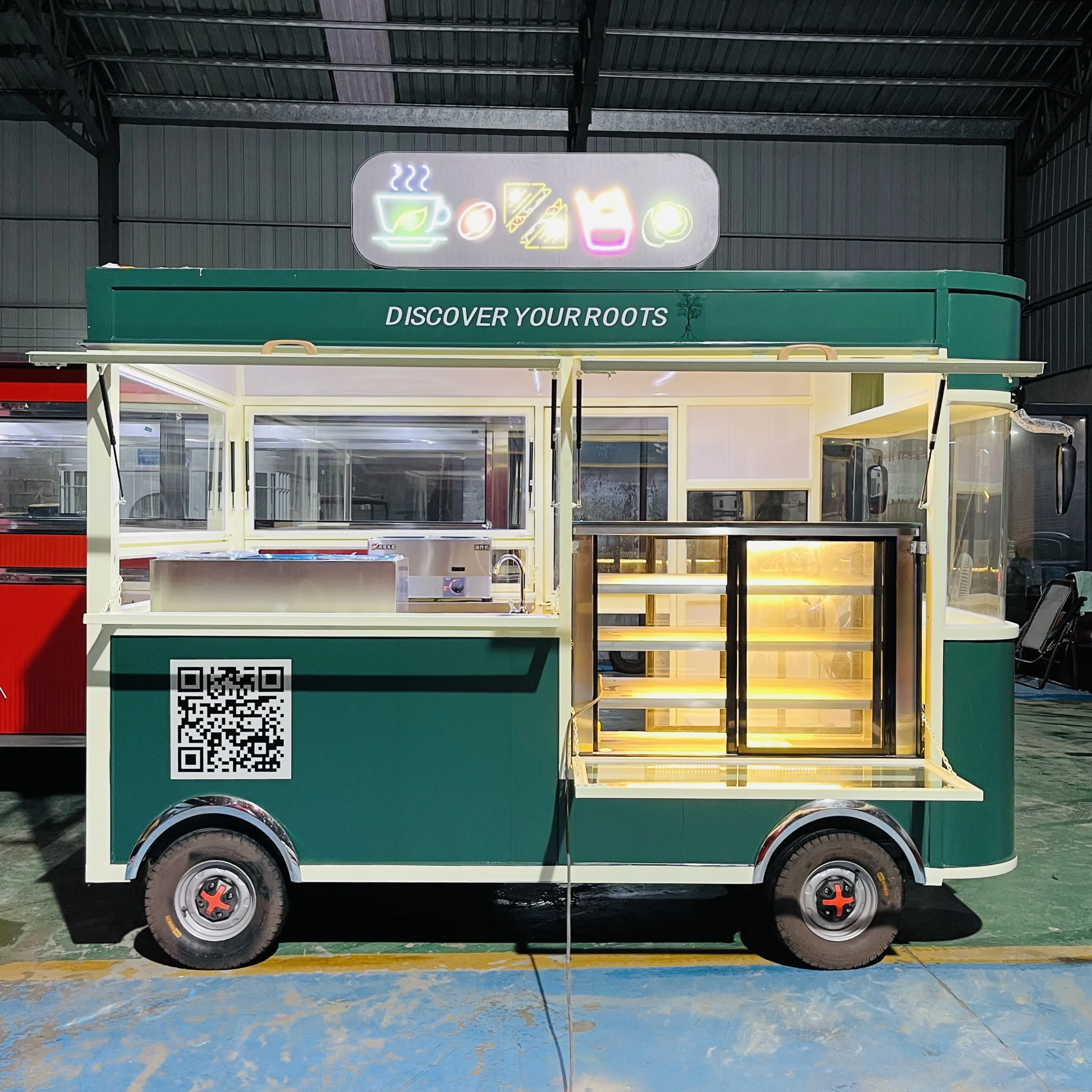 Factory outlet electric mobile Fried Chicken Combo Cola Beverage drink coffee ice cream milk tea food  snack truck boutique cart