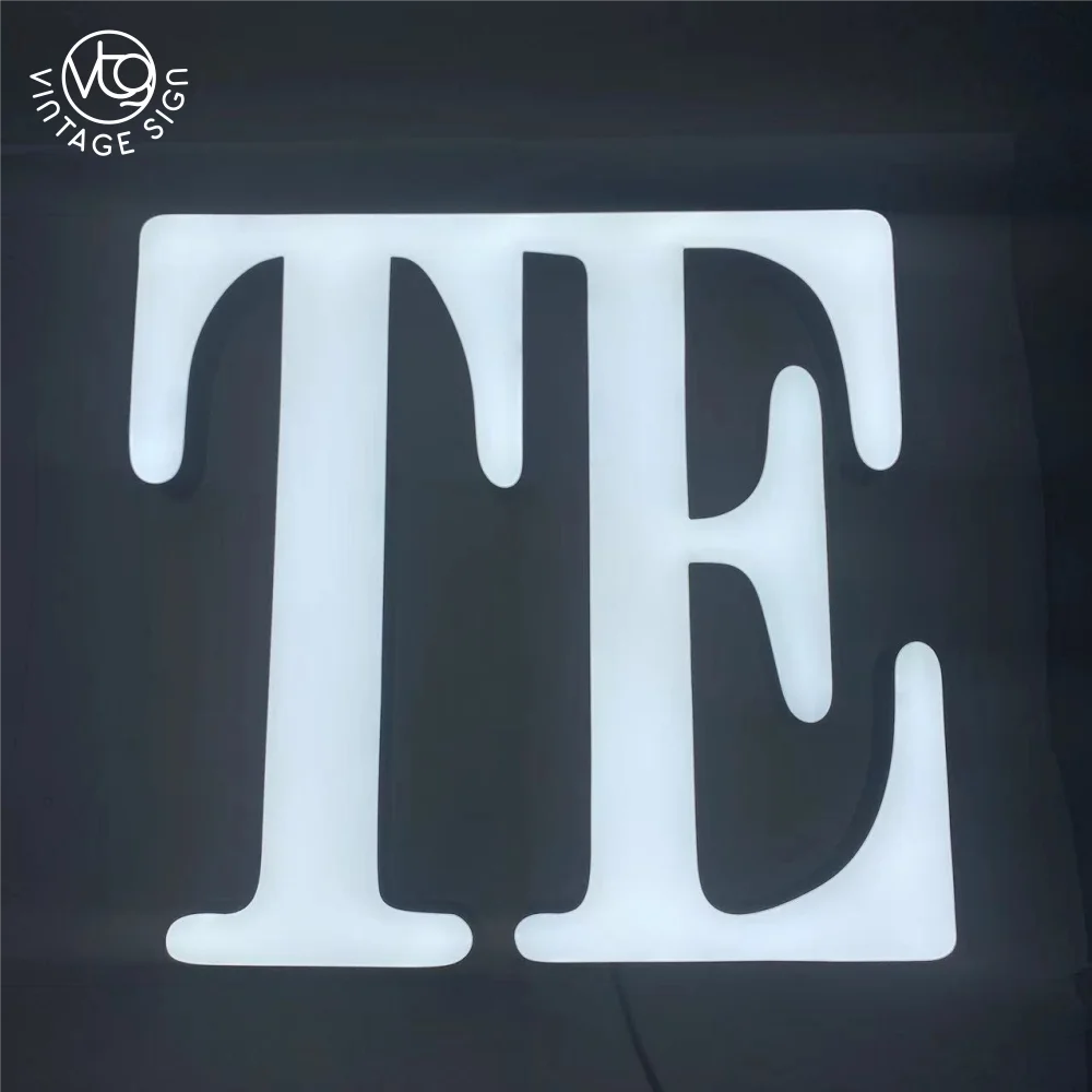 Shop Signage Custom Face Led Signs Frontlit Acrylic Luminous Front Lit 3d Sign & Letter With Best Quality