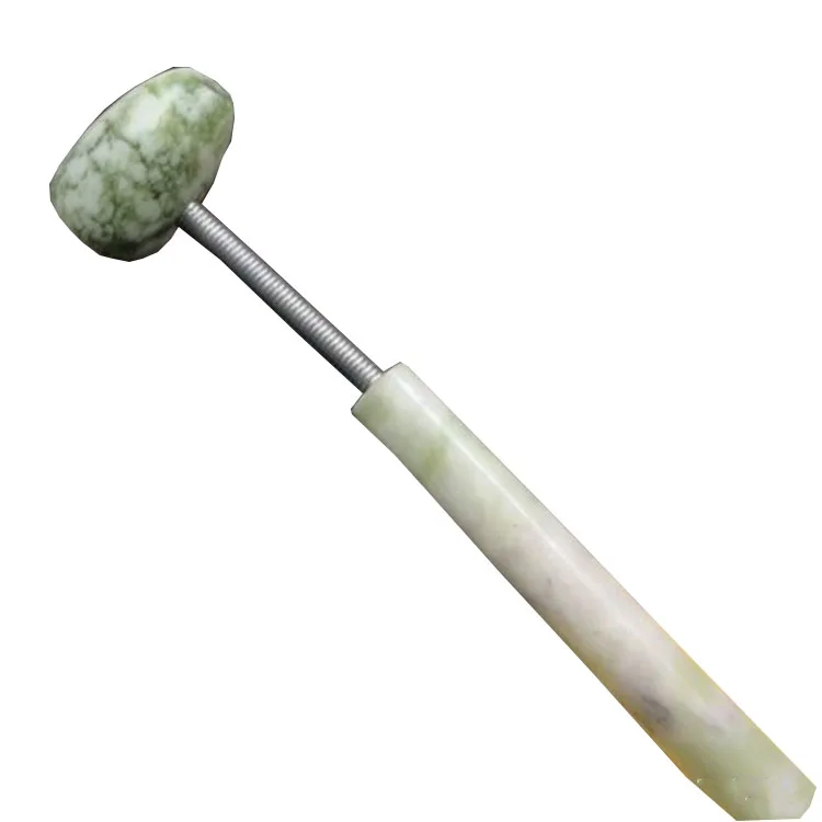 private label natural xiuyan jade custom facial green jade skin face stone ball roller and gua sha massager with box for sale