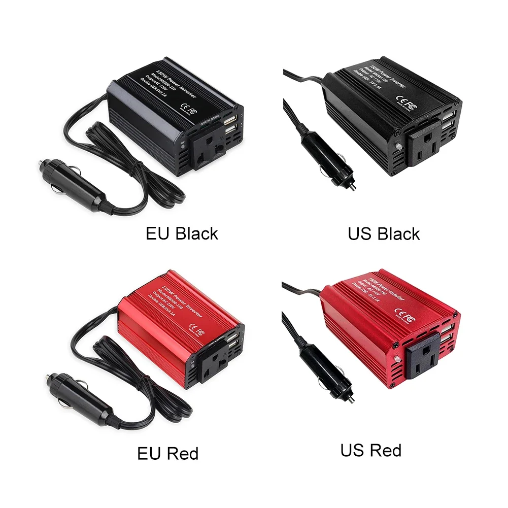 DC 12V to 220V AC 300W DC to AC Power Converter Automatic Transformer With EU Socket Dual USB Car Adapter Dropsh Car Inverter