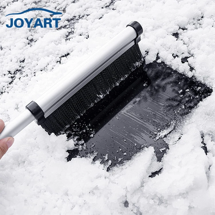 Plastic car snow brush and detachable ice scraper