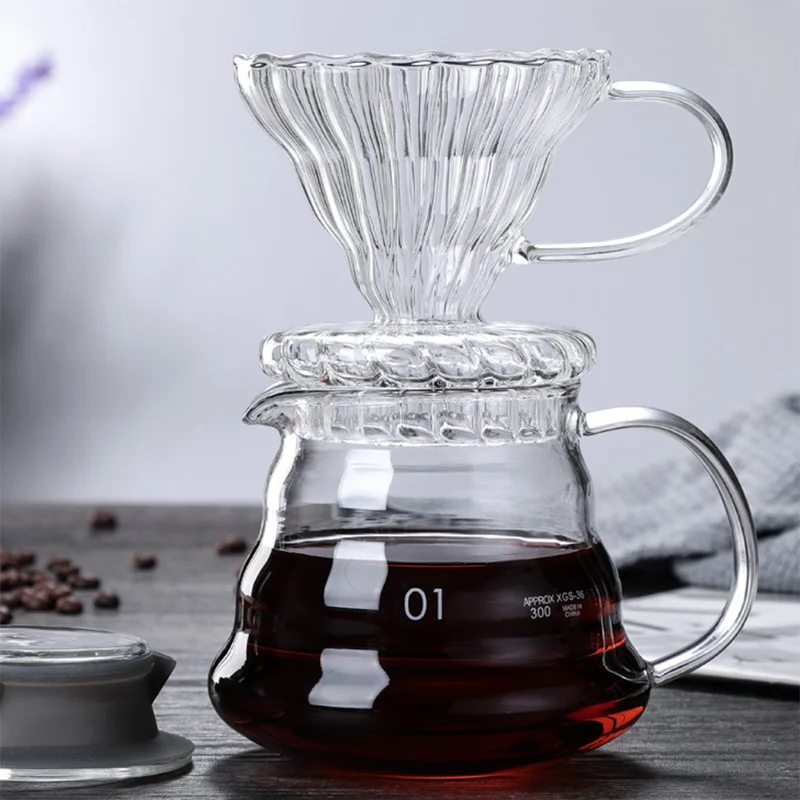 large handmade  glass coffee pot