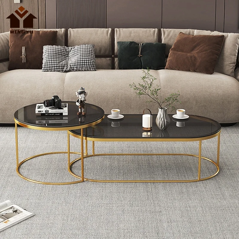 Rococo Style  Modern Marble  Top Center Table Newest Design Stainless Steel Coffee Table Fashion Home Office Furniture