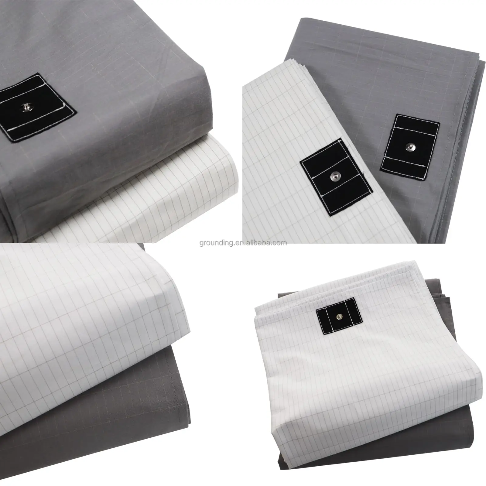 Pure Silver Thread Healthy Silver Cotton Earthing Esd Fitted Bed Sheet Without Connection Cord