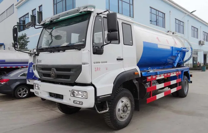 Всасывающий грузовик для дизельных сточных вод с насосом мойки высокого