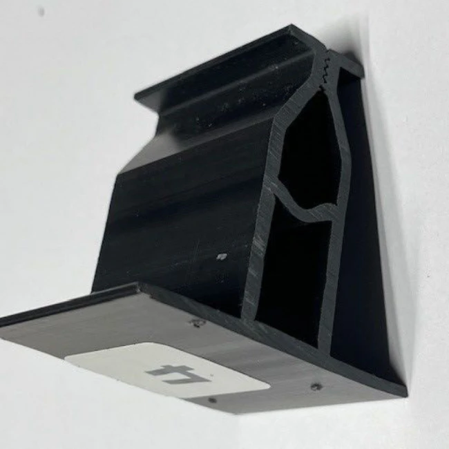 Soundproof plastic extrusion walling profiles pvc stretch edge frame fabric mounting track stretch wall fabric track